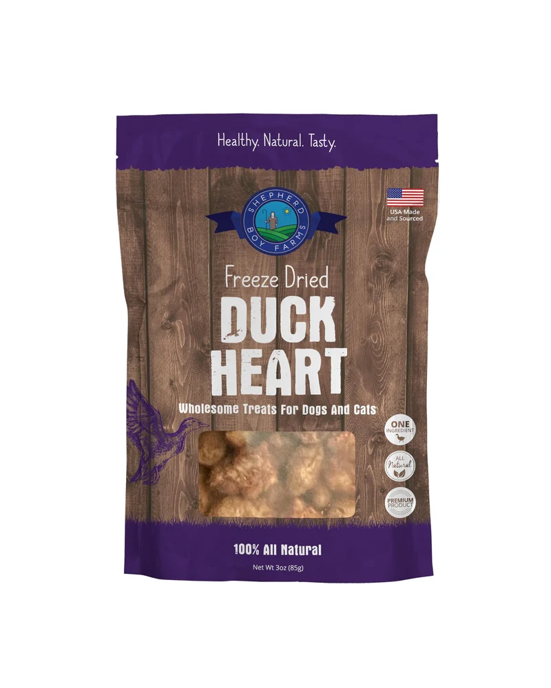 Shepherd Boy Farms Cœur de Canard Lyophilisé — Friandise protéinée USA, 85 g