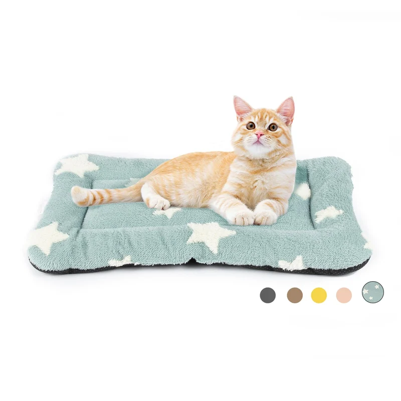 Coussin Mora Pets pour chat et petit chien – Couchage lavable en machine, anti-dérapant 22 x 13 pouces
