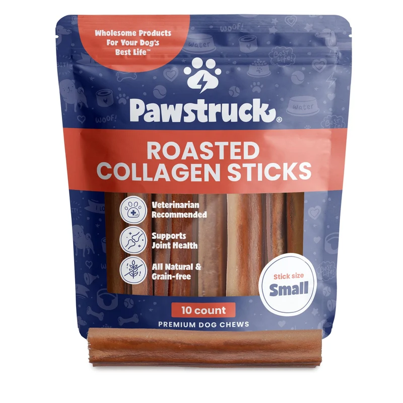 Pawstruck Bâtons de Collagène Naturels pour Chiens 5-6 po – Faible Odeur, Longue Durée, Approuvés par Vétérinaire – Pack 10