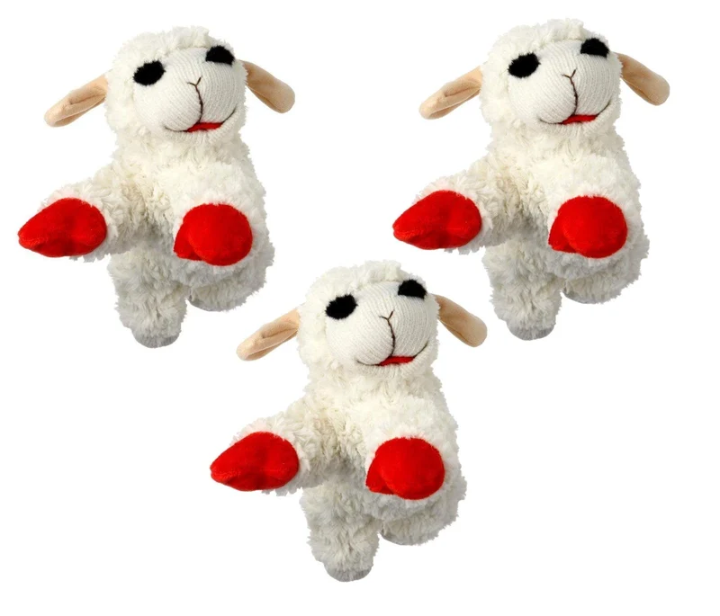 Multipet CLASSIC MEDIA: Jouet pour chien Agneau Chop 6 pouces – Lot de 3