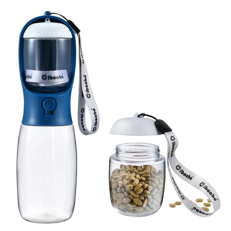 Cibaabo Bouteille d'Eau pour Chien avec Compartiment Nourriture – Portable et Pratique