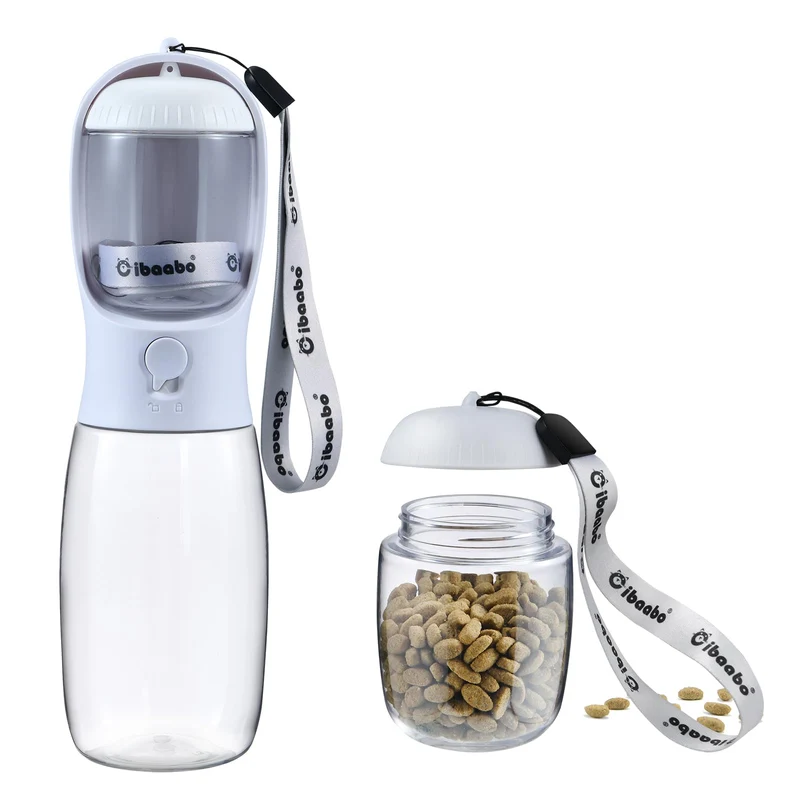 Cibaabo Gourde pour Chien avec Conteneur Nourriture – Hydratation Portable et Balade