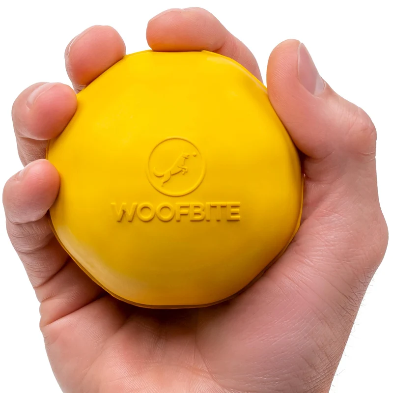 WoofBite Balle Indestructible — Remplacement à Vie pour Chiens Agressifs — Caoutchouc Naturel Non Toxique — 3 Pouces