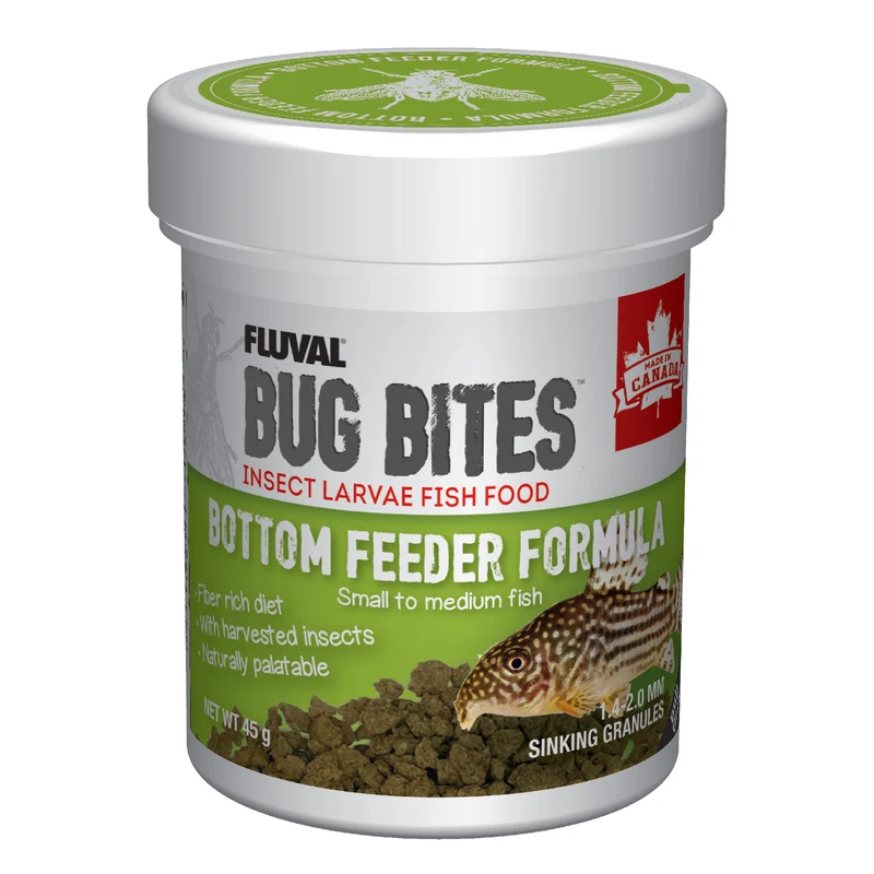 Fluval Bug Bites Bottom Feeder Formula - Small to Medium - 1.4-1.6 mm granules - 45 g