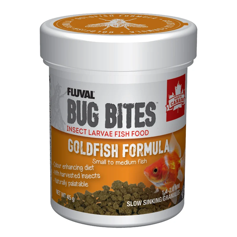 Fluval Bug Bites Goldfish Formula - Small to Medium - 1.4-1.6 mm granules - 45 g