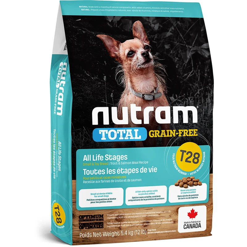 Nutram T28 Total Grain-Free Trout & Salmon Meal - Dog Food (4.4lb)