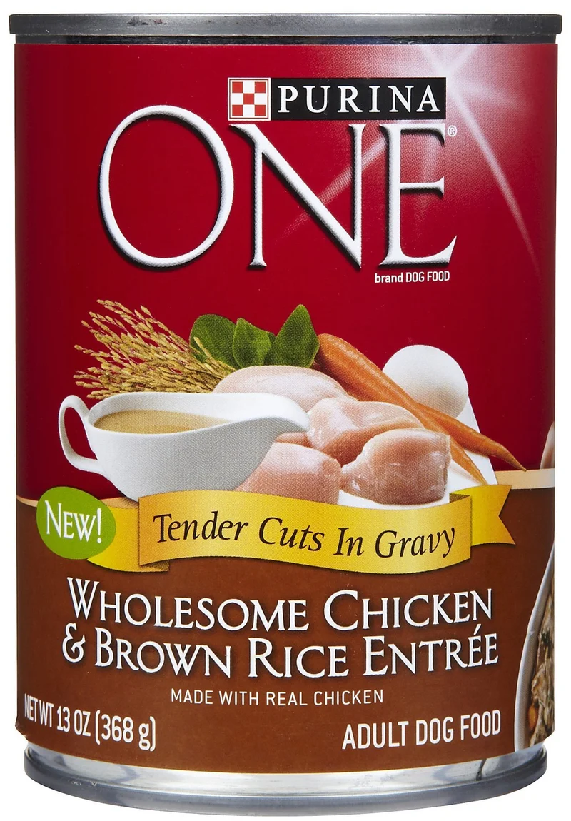 Purina ONE Tender Cuts Poulet et Riz pour Chien — Nourriture en conserve, 13 oz, lot de 12
