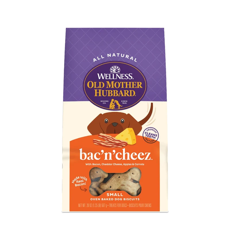 Old Mother Hubbard Bac'N'Cheez — Biscuits Croquants pour Chien, Petit Format, Sachet 567 g