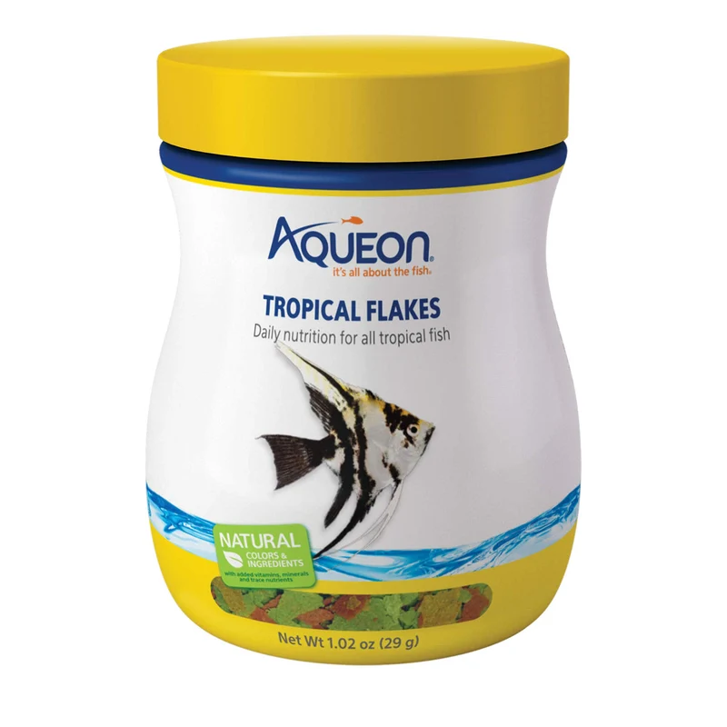 Aqueon Nourriture naturelle en flocons pour poissons tropicaux – 29 g
