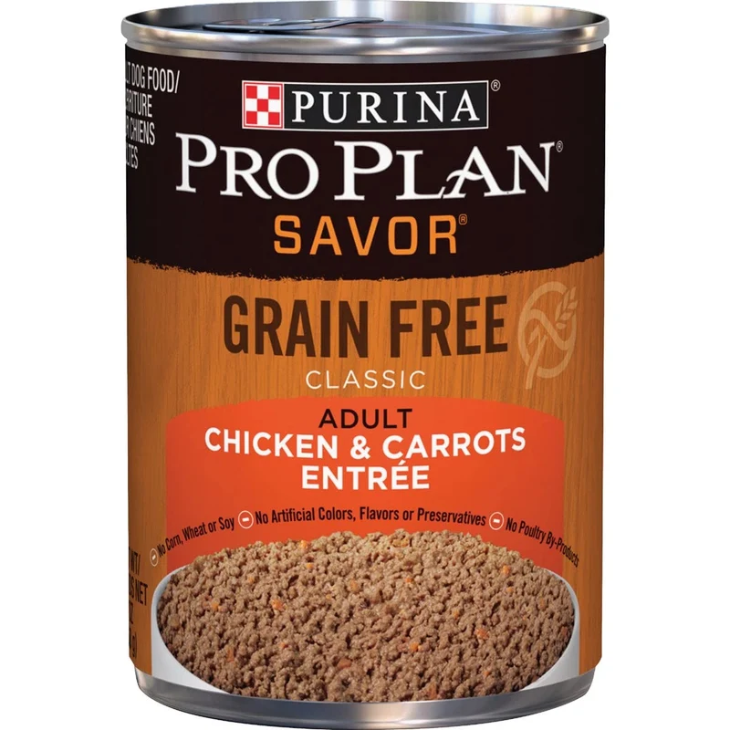 Purina Pro Plan Entrée Sans Céréales Poulet et Carottes – Chien Adulte, 13 oz