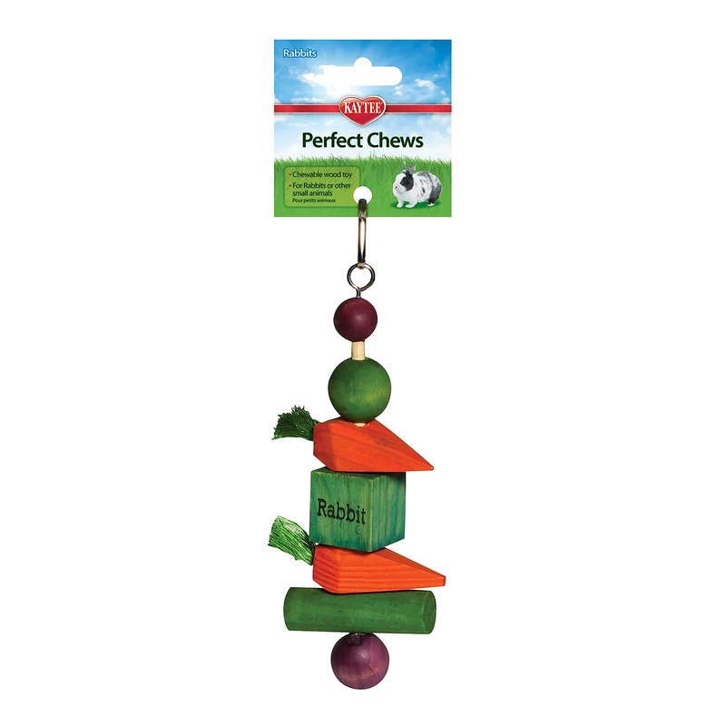 Kaytee Perfect Chews – Jouet suspendu en bois pour lapins et petits animaux