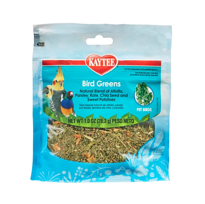 Kaytee Bird Greens – Friandise naturelle pour tous les oiseaux de compagnie, 1 oz