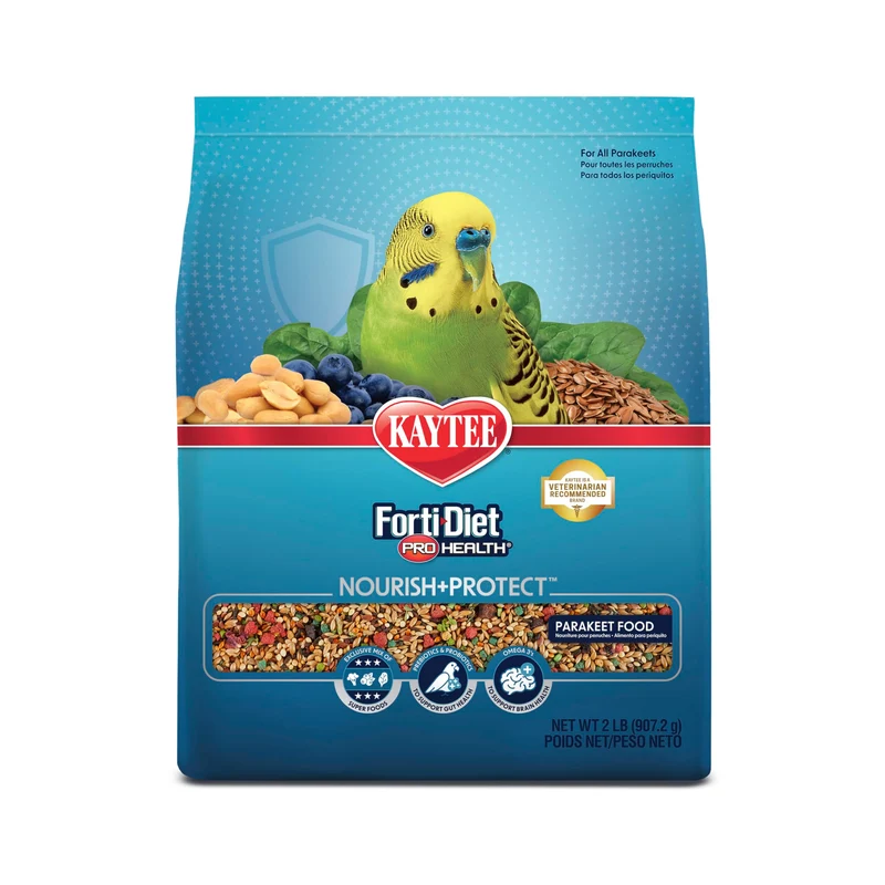 Kaytee Forti-Diet Pro Health Nourish+Protect pour Perruche – Nutrition Scientifique et Santé Digestive, 2 lb