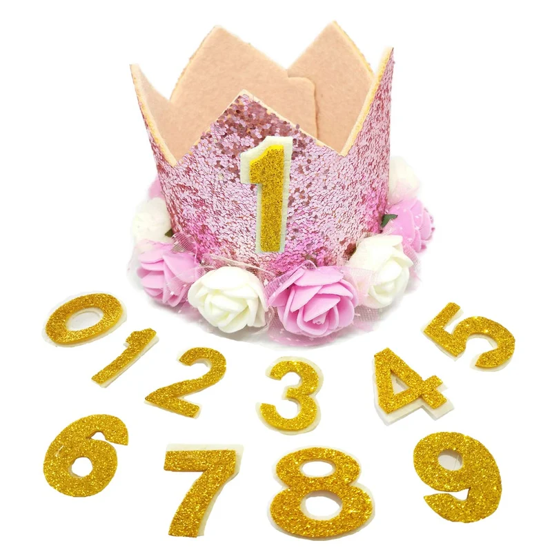 PET SHOW Chapeau couronne d'anniversaire pour chien et chat – réutilisable et figures 0-9
