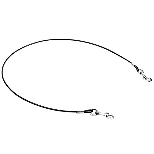 Mogoko – Ceinture de sécurité pour chien en voiture, câble en acier inoxydable enduit, anti-mordilure, double mousquetons, longueur 40 pouces