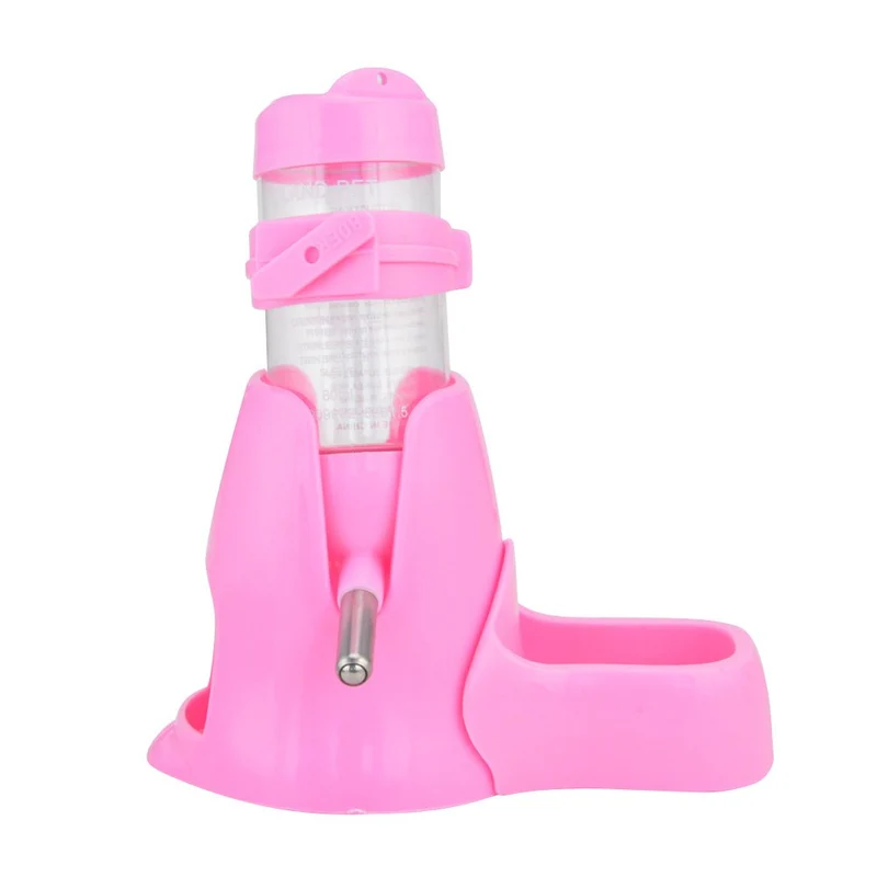 Guardians Bouteille d'eau pour hamster avec base-cachette rose – 80 ml