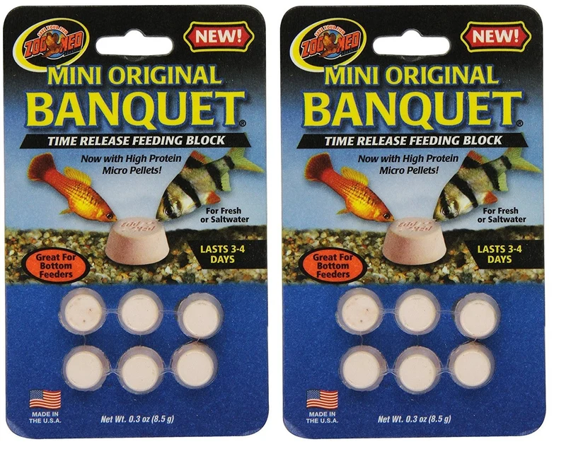 Zoo Med AZMBB2 Mini Bloc Banquet — Alimentateurs, Lot de 12