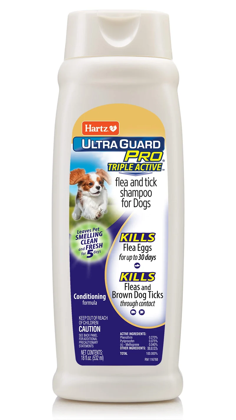 Shampoing Hartz UltraGuard Pro pour chiens — anti-puces et tiques, 18 oz