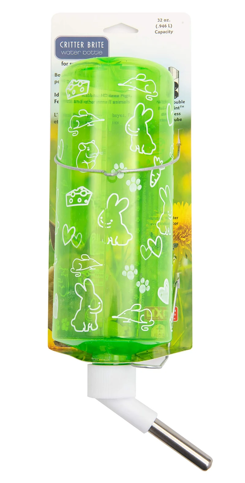 Lixit Critter Bright Bouteille d'eau Bleue 32 oz – Pour Petits Animaux – Fabriqué aux États-Unis