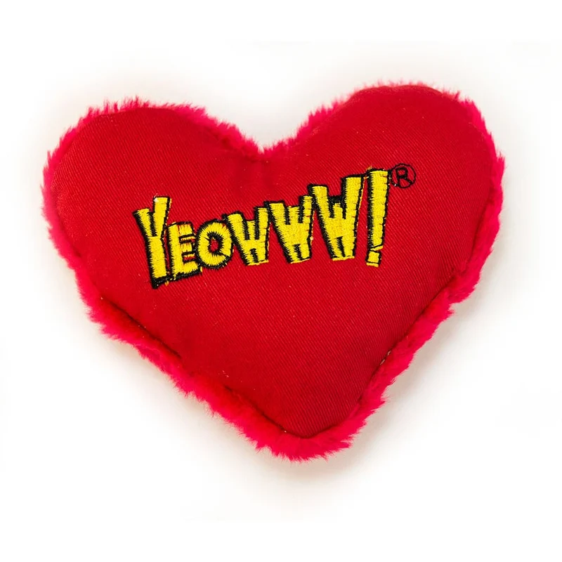 Yeowww! Jouet Cœur Attaque à l’Herbe à Chat Hearrrt – Jouet Félin Attirant et Sensoriel