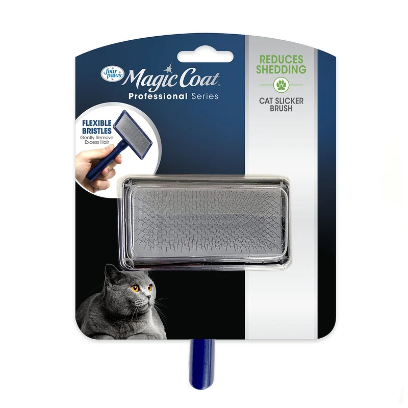 Four Paws Magic Coat – Brosse Slicker Professionnelle pour Chats au Pelage Mi-Longs