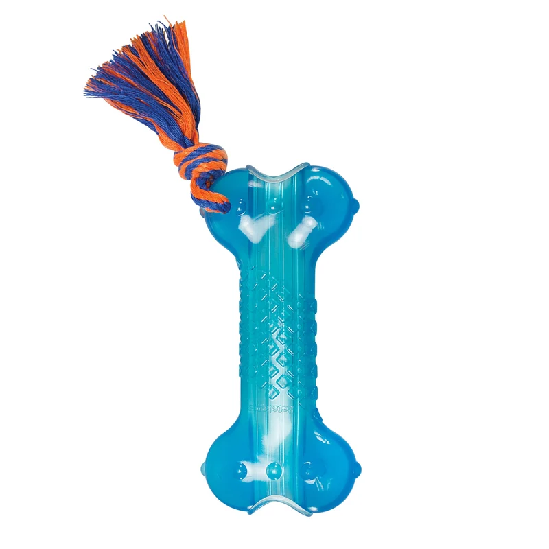 Pupstages Orka Bone — Jouet à mâcher avec distributeur de friandises, bleu royal