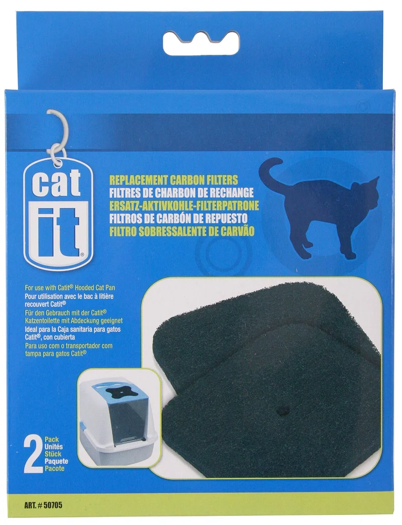 Catit Filtre Carbone de Remplacement – Grands Chats, Pack de 2