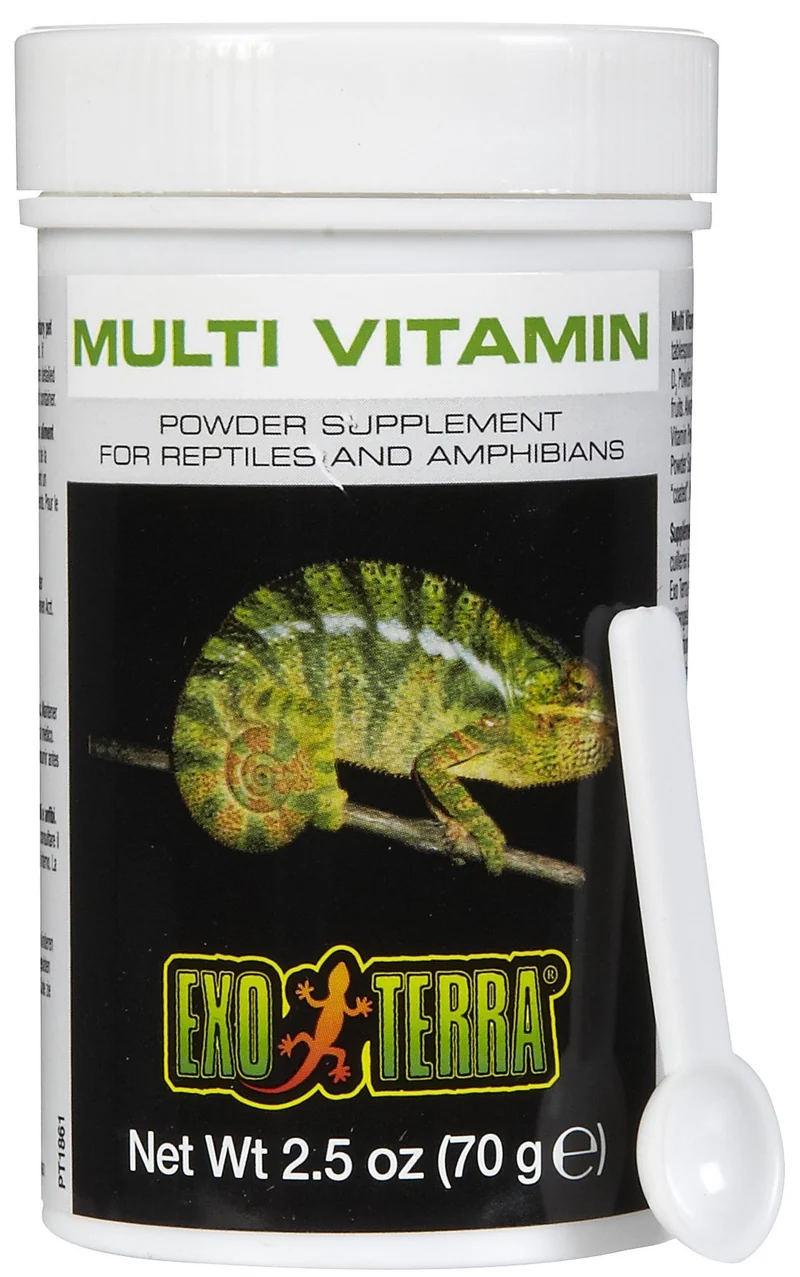Exo Terra Poudre Multivitamines pour Reptiles et Amphibiens - Mélange équilibré de Vitamines, Minéraux, Acides Aminés & Oligo-éléments - 2,5 oz