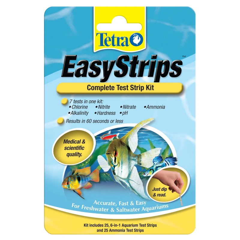 Tetra EasyStrips — Bandelettes de test complètes pour aquarium, 25 tests