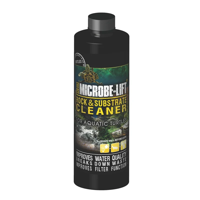MICROBE-LIFT Nettoyeur Roches et Substrats pour Tortues — Eau plus claire, Dégradation des déchets, 118 ml