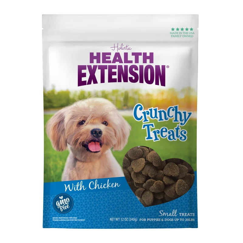 Health Extension Cœurs Croquants au Poulet – Friandises Sans OGM pour Petits Chiens, 12 oz (340 g)