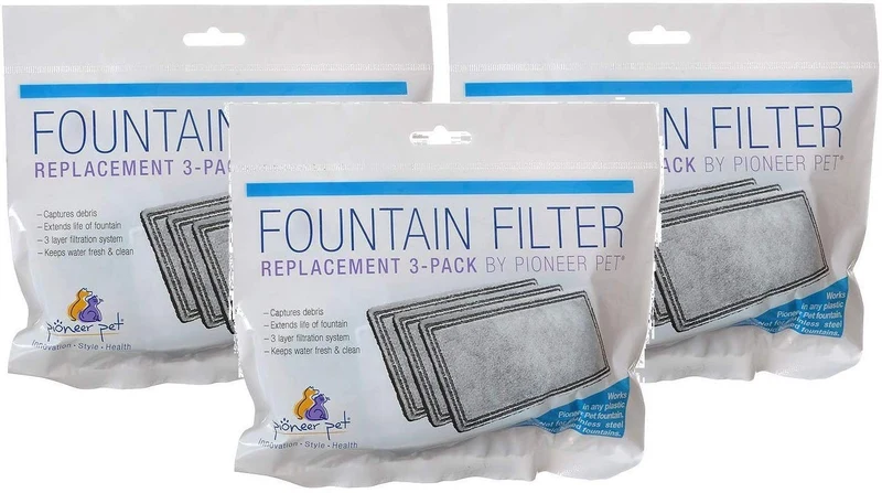 Pioneer Pet - Filtres de remplacement pour fontaines en plastique (filtration triple)