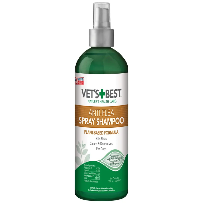 Vet’s Best Pulverisateur anti-puces et tiques pour chiens – Formule naturelle a base d'huiles essentielles – 473 ml