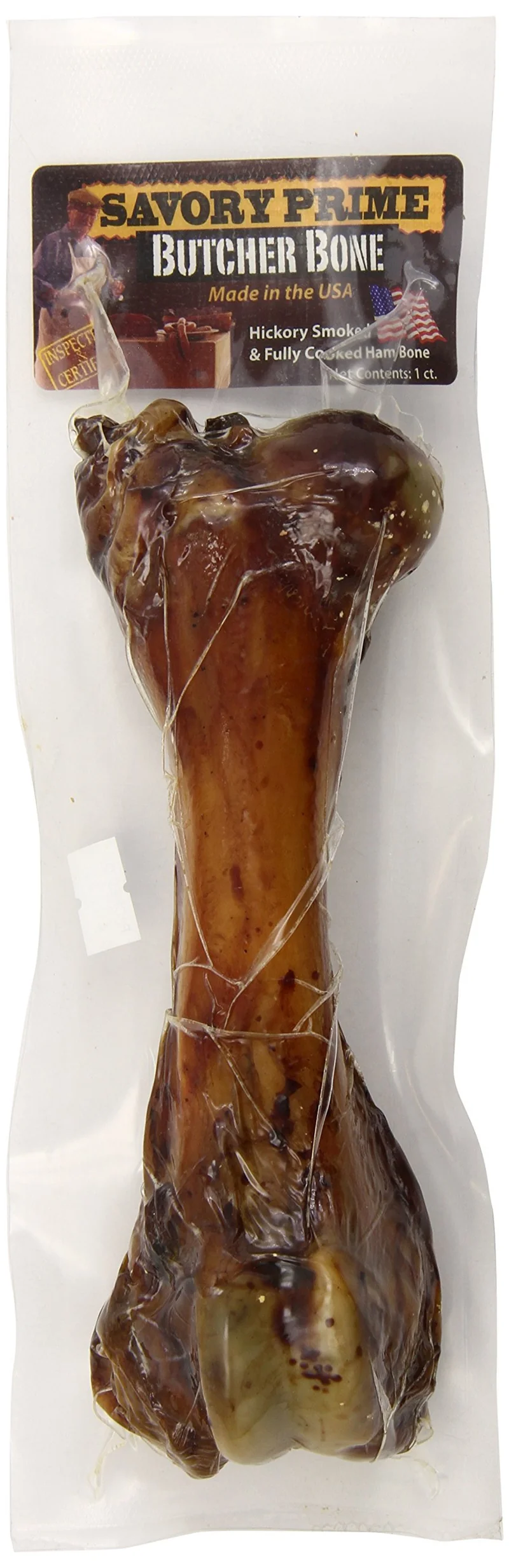 Savory Prime Os de Jambon – Naturel, Tailles Moyenne et Large, Modèle 88801, États‑Unis