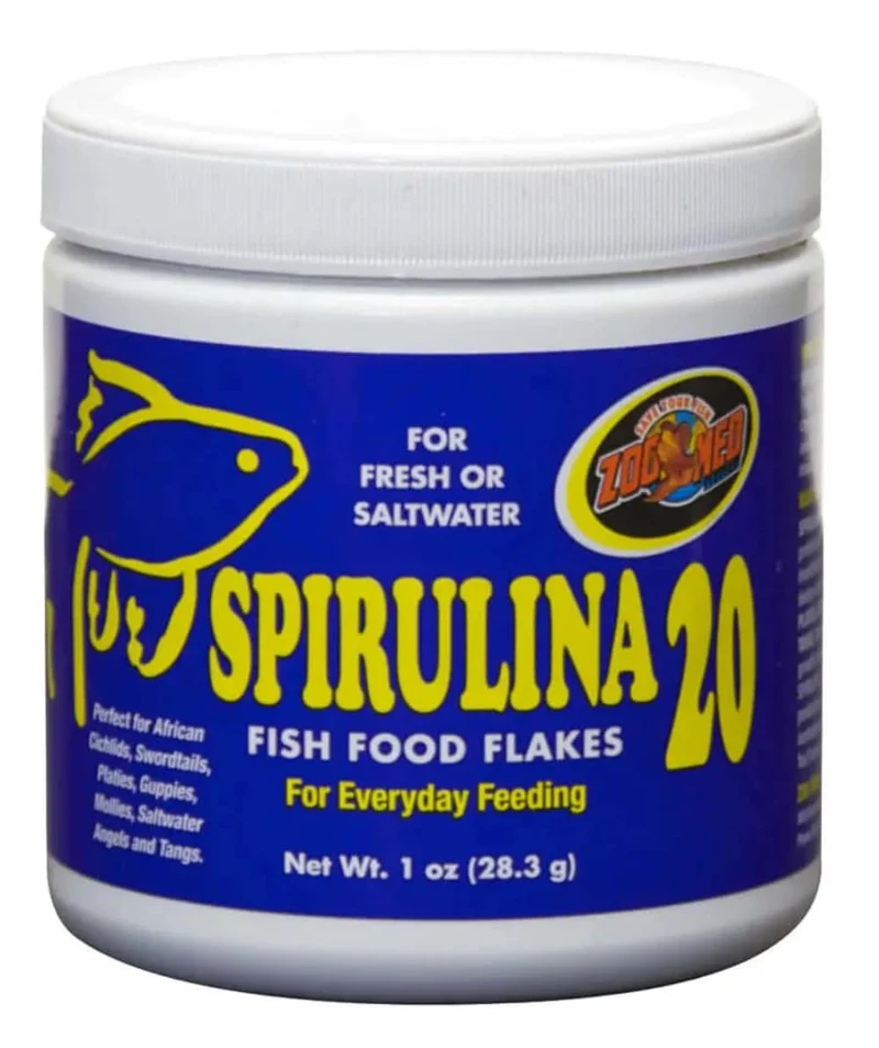 Zoo Med Aquatrol Spiruline 20 Flocons – Alimentation quotidienne pour poissons, 1 oz