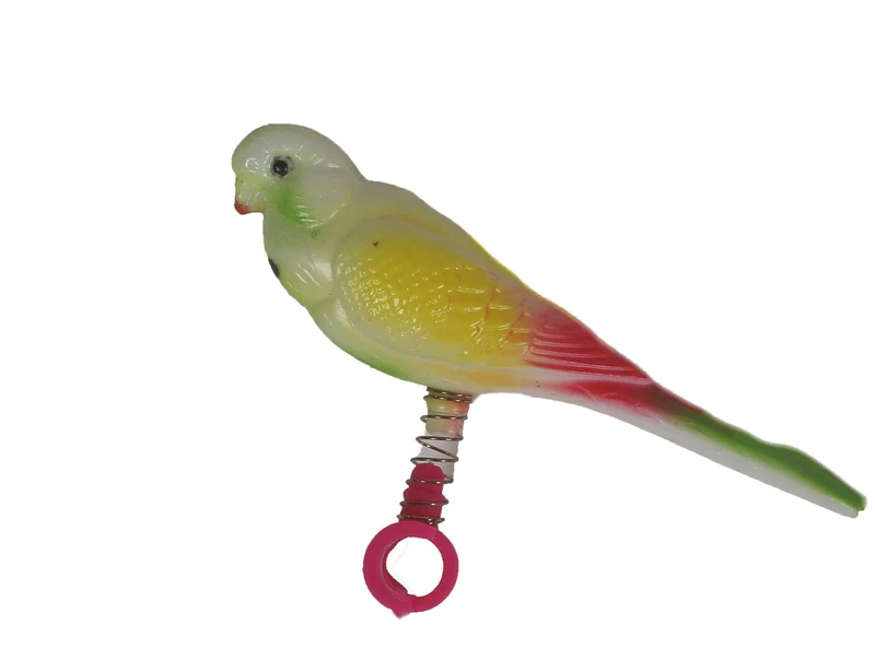 Penn-Plax BA509: Figure d'Oiseau Acrylique Petit sur Ressort – Attache Facile à la Cage