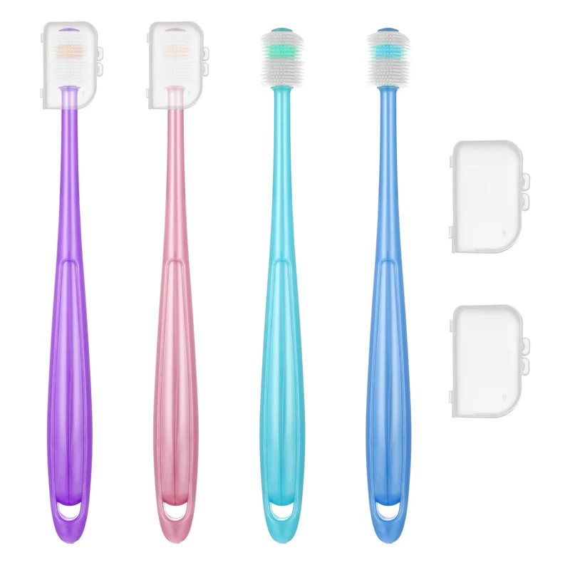 EupHHonycs 4 Pièces Brosse Dentaire 360° pour Petits Chiens et Chats