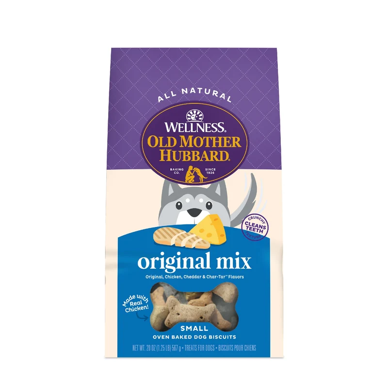 Old Mother Hubbard – Mélange Classique Original : Biscuits naturels pour chiens, 4 saveurs, petit format, sachet de 567 g