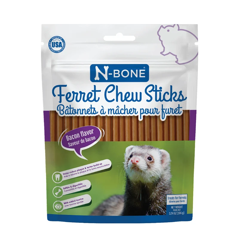 N-Bone Furet – Bâtonnets à Mâcher Saveur Bacon, 3,74 oz