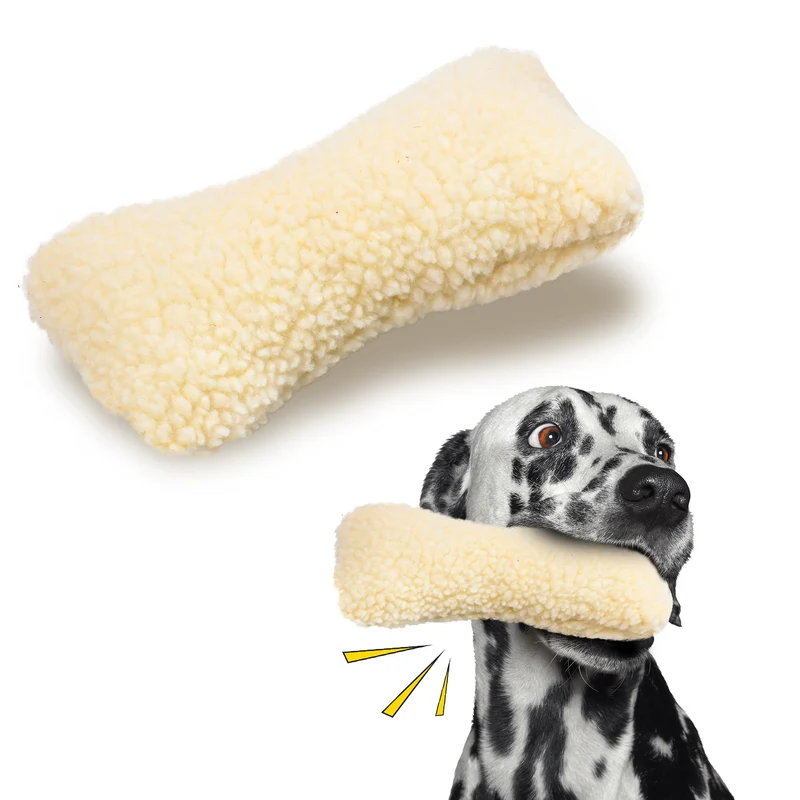 SPOT Os en Fleece Vermont – Jouet Os Doux 9pouces pour Chiens Moyens et Chiots, Sifflet Intégré, Sans Plastique