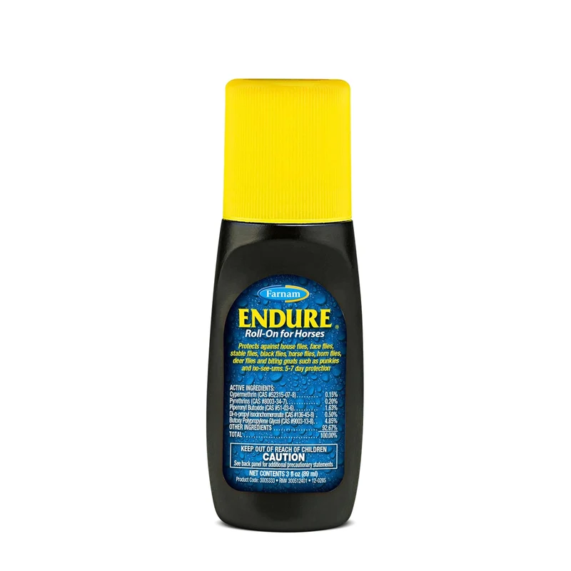 Farnam Endure Roll-On — Répulsif mouches pour chevaux, zones sensibles, 3 oz
