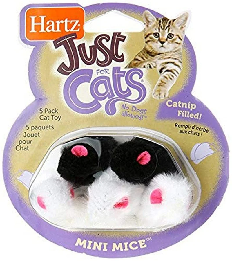 Hartz Just for Cats Mini Mice – Lot de 5 Jouets Souris pour Chat