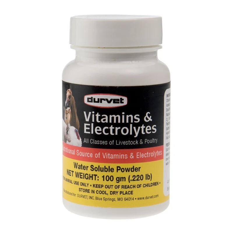 Durvet 698468 Vitamines et Électrolytes pour Bétail et Volaille – 100 g