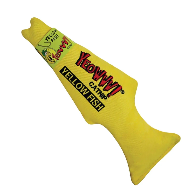 Yeowww! Jouet d'herbe à chat — Poisson jaune