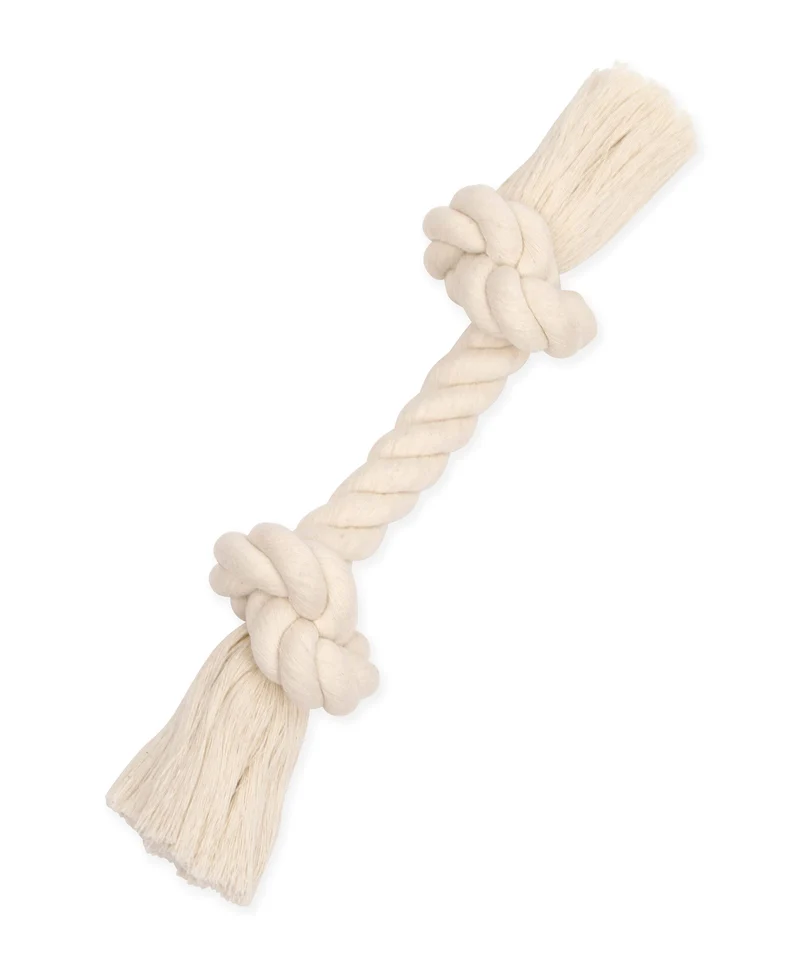 Mammoth Pet Products Flossy Chews – Corde coton blanc 100 %, Taille moyenne, 12 pouces (10004V) – Pour toutes tailles de chiens