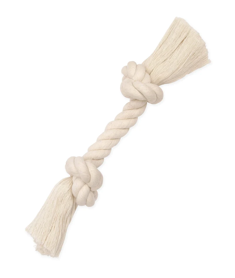 Mammoth Flossy Chews – Os en corde 100 % coton, Large, 14 pouces | Mammoth Pet Products