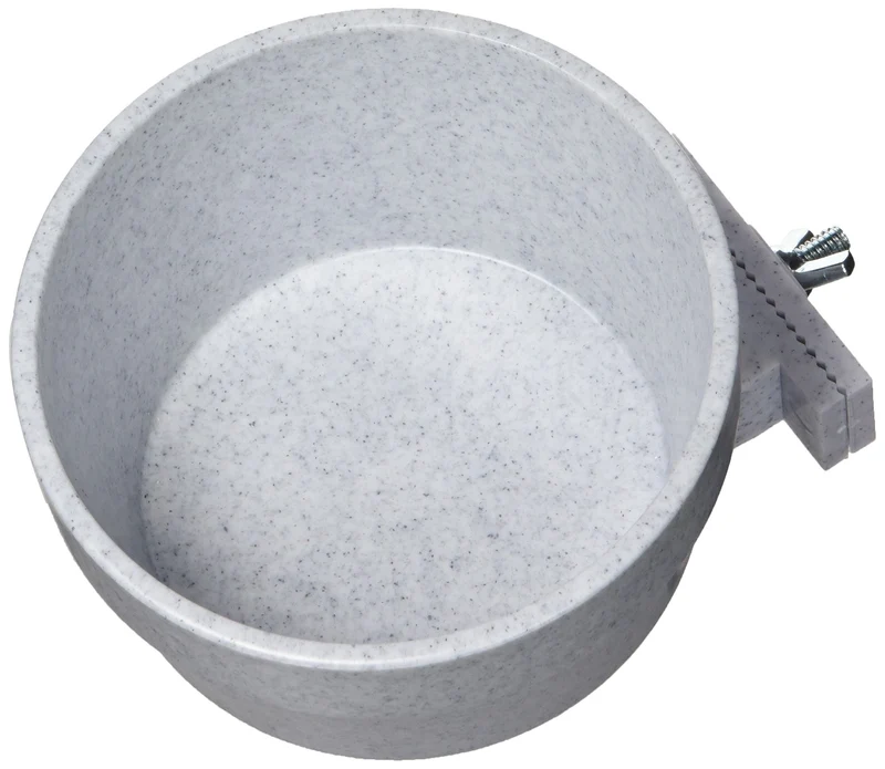 Lixit Gamelles Amovibles pour Cage – Verrouillage Rapide, 20 oz, Gris, Fabriqué aux États‑Unis