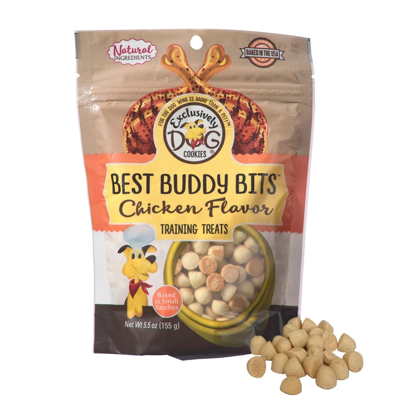 Exclusively Dog Best Buddy Bits – Friandises d'entraînement au poulet, 5,5 oz, USA, sans sous-produits