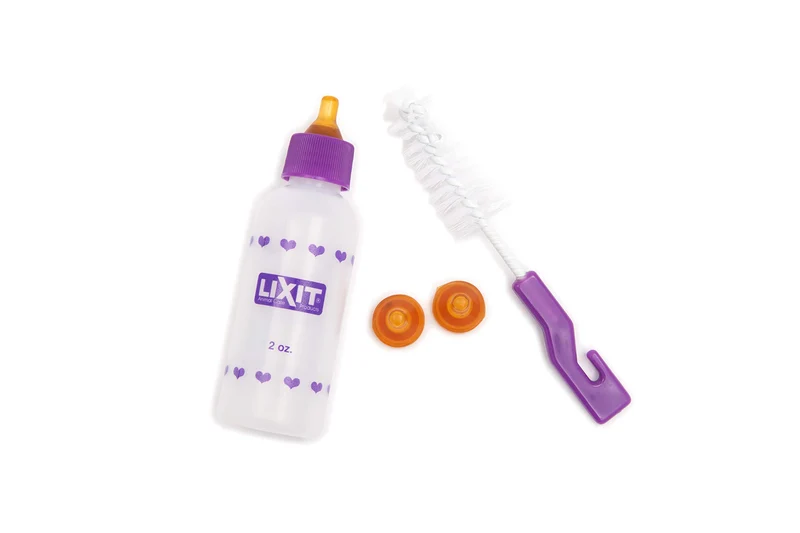Kit de Nourrissage Lixit pour Petits Animaux – Biberon 2 oz, Transparent