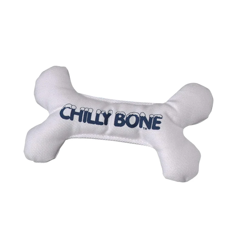 Multipet Chilly Bone — Jouet chien en toile vanille, congélable pour dentition (7 po)
